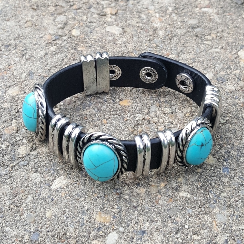 Faux Turquoise Bracelet Bundle - Picture 3 of 7